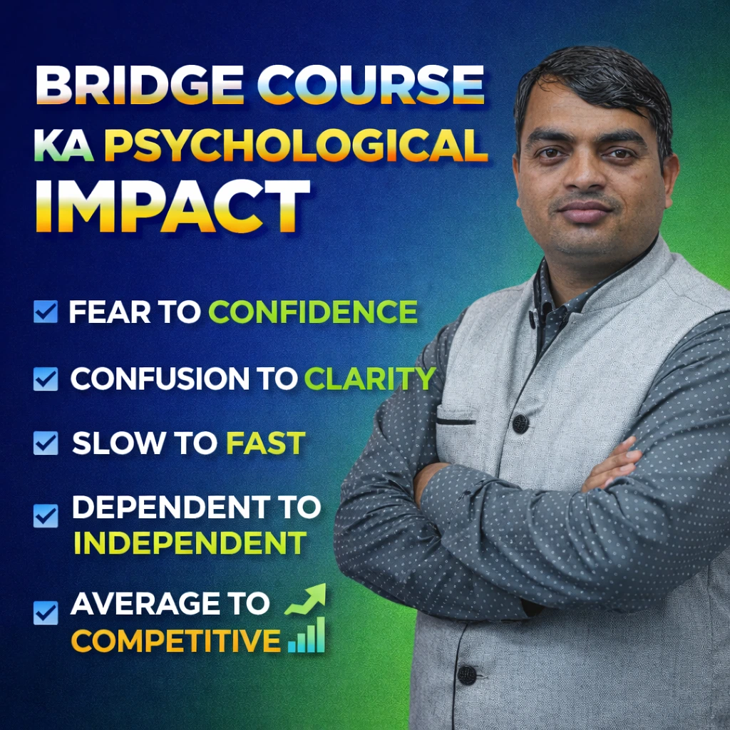 Bridge course coaching in Arjunganj Lucknow to improve student confidence, clarity, speed and competitive mindset through structured academic support