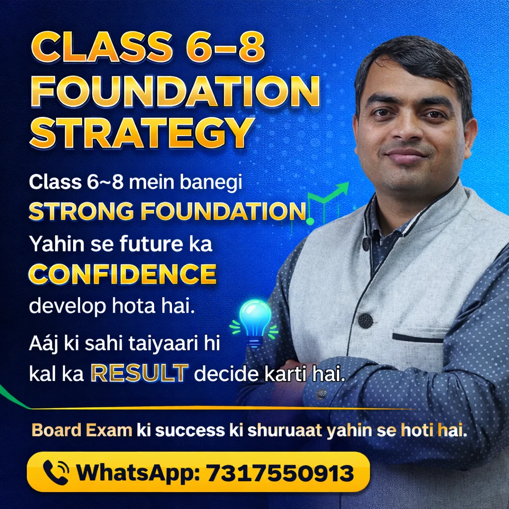 Sikhar Academy Arjunganj Lucknow Class 6 to 8 foundation coaching to build strong academic concepts and future confidence for board exam success by Amar Nath Tiwari