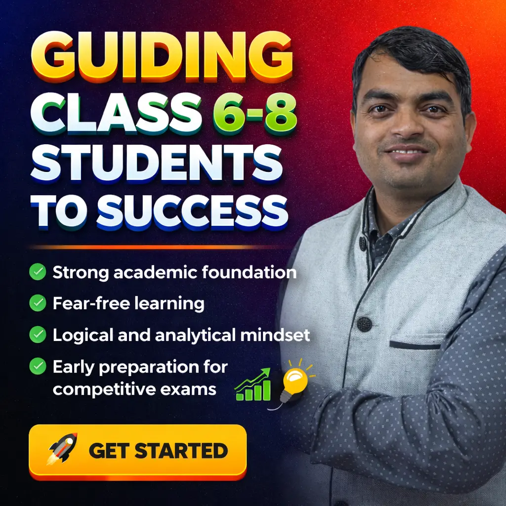 Sikhar Academy Arjunganj Lucknow Class 6 to 8 coaching for strong academic foundation, fear free learning and early preparation for competitive exams by Amar Nath Tiwari